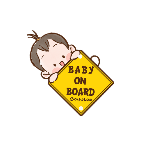 Bowwloo Baby On Board Dual Suction Cup Car Sign