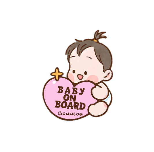 Bowwloo Baby On Board Static Cling Car Sign